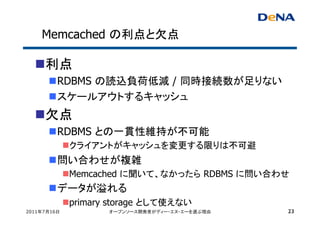 Memcached             	

   RDBMS
        
        

                   +
                        :
        
       ...