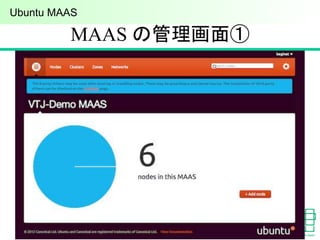 MAAS の管理画面①
23
Ubuntu MAAS
 