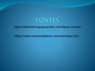https://kilometrosquecuentan.com/tipos-coches/
https://www.automodelismo.com/partespo.htm
 