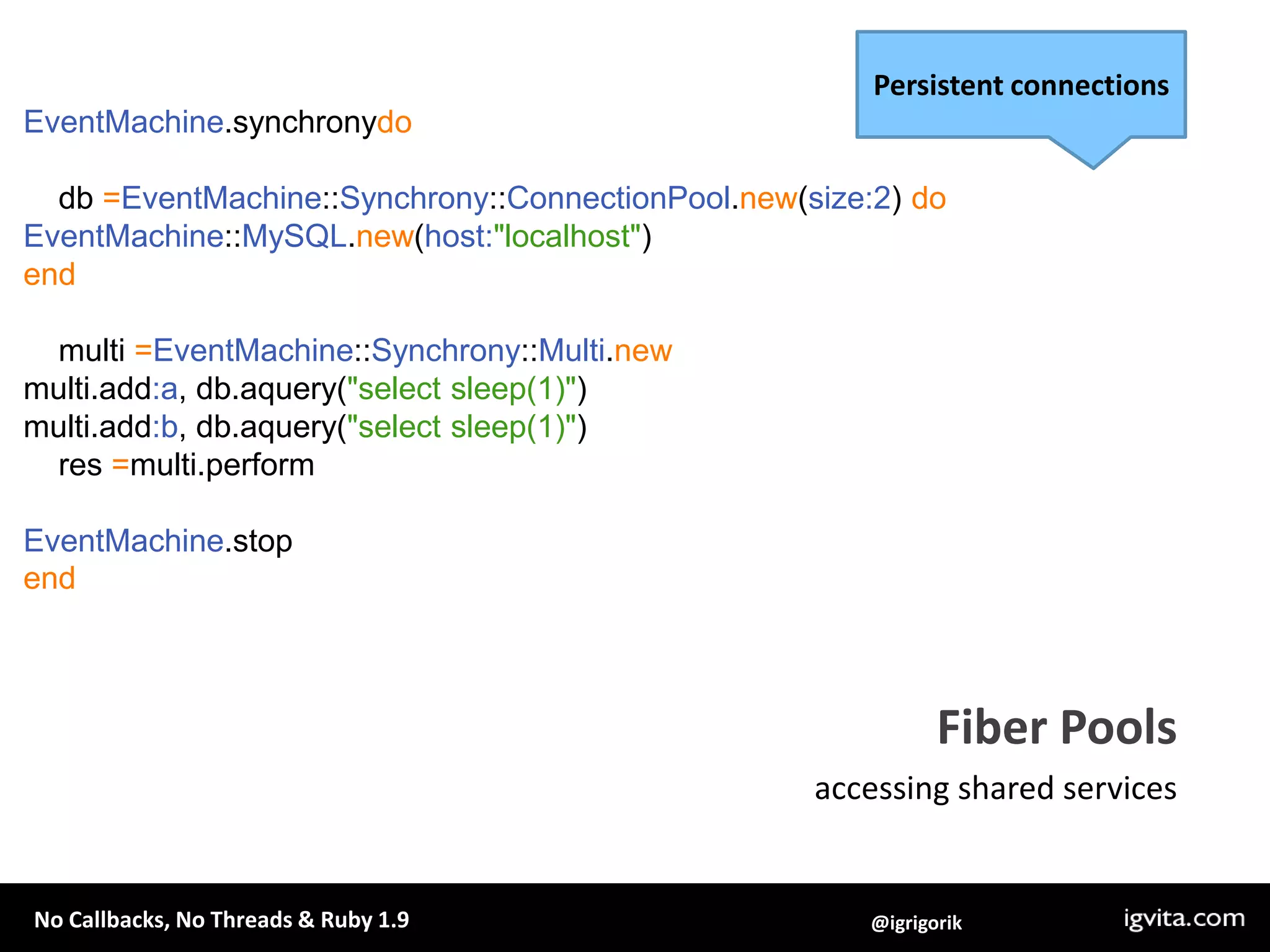  Fibered iterator to allow concurrency control & mixing of sync / async