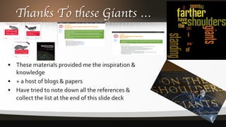 Thanks To these Giants …	

 