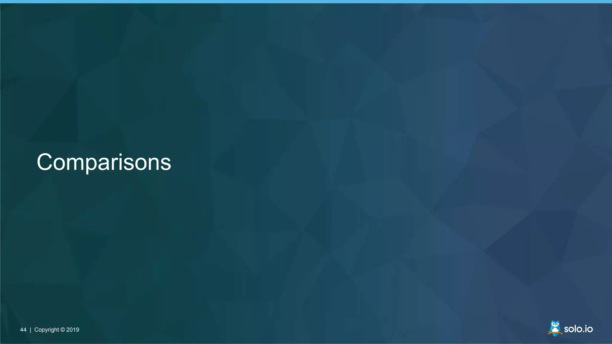 44 | Copyright © 201944 | Copyright © 2019
Comparisons
 