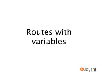 Routes with
 variables
 
