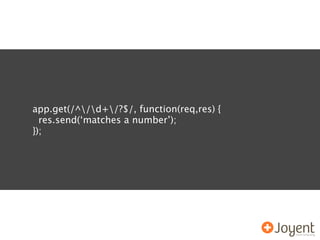 app.get(/^/d+/?$/, function(req,res) {
  res.send(‘matches a number’);
});
 