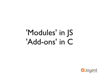 'Modules' in JS
'Add-ons' in C
 