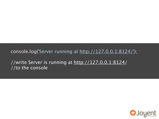 console.log('Server running at http://127.0.0.1:8124/');

//write Server is running at http://127.0.0.1:8124/
//to the console
 