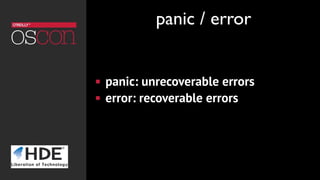 func tryit(code func()) (err error) {
    defer func() {
        if e := recover(); e != nil {
            var ok bool
   ...