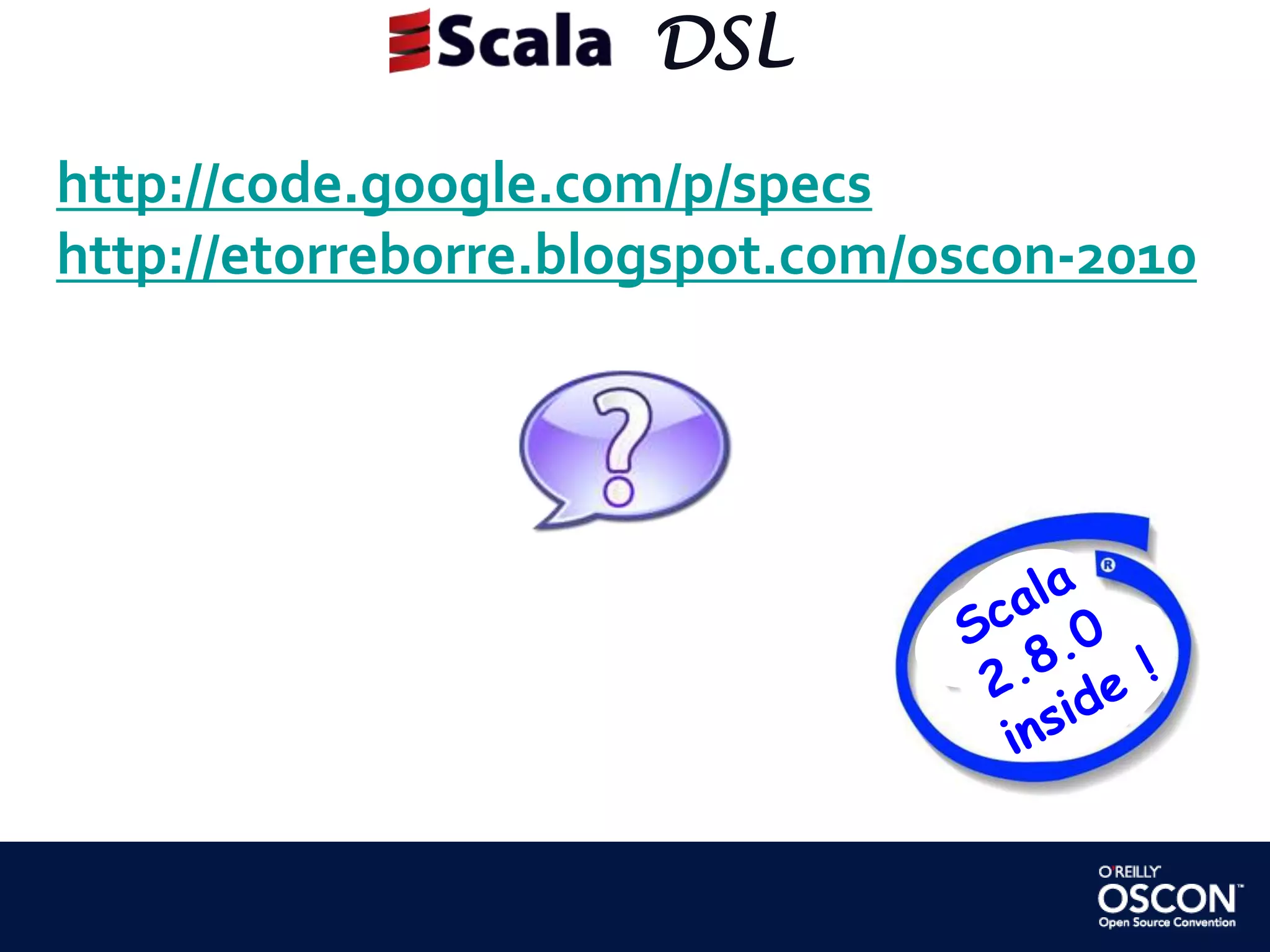 Oscon 2010 Specs talk