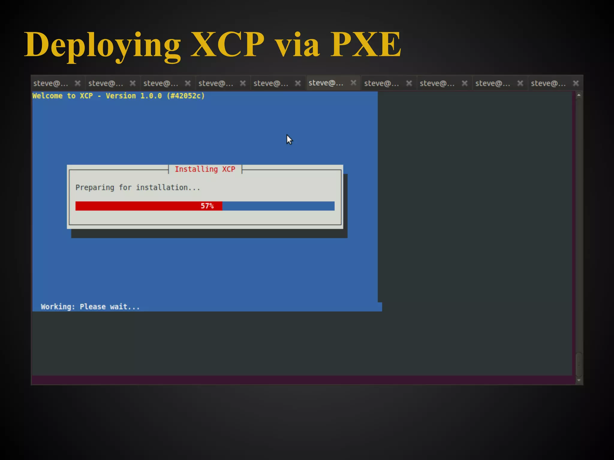 Deploying XCP via PXE
 