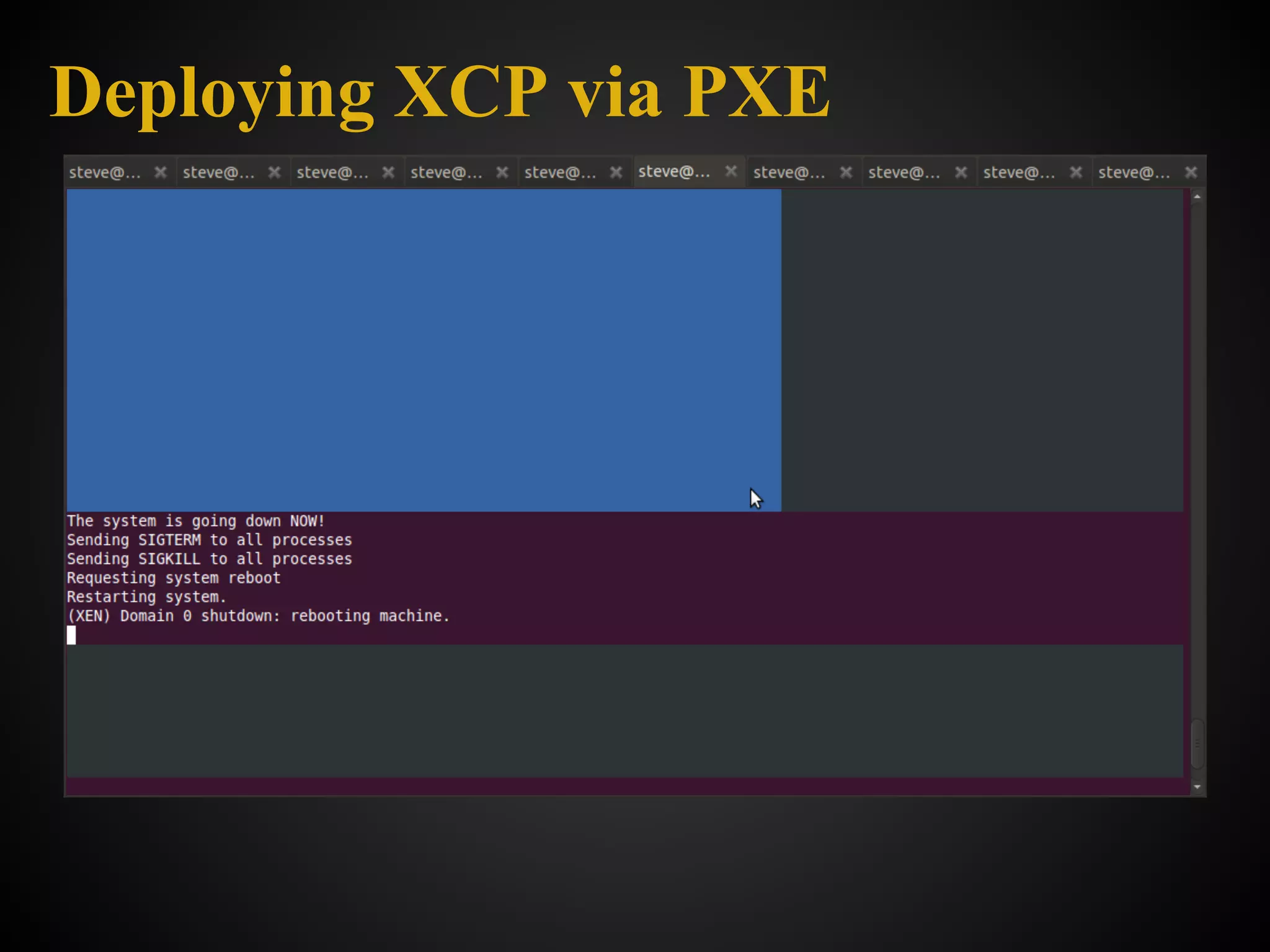 Deploying XCP via PXE
 