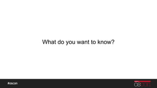 What do you want to know?
 