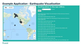 Example Application - Earthquake Visualization
 