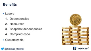 @nicolas_frankel
Benefits
 Layers
1. Dependencies
2. Resources
3. Snapshot dependencies
4. Compiled code
 Customizable
 