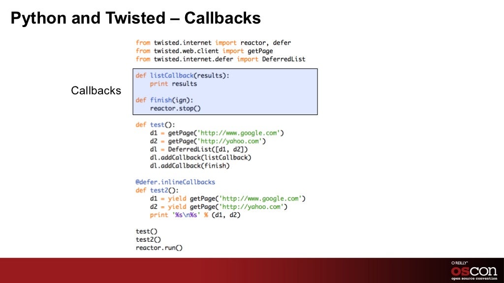 Python and Twisted Callbacks