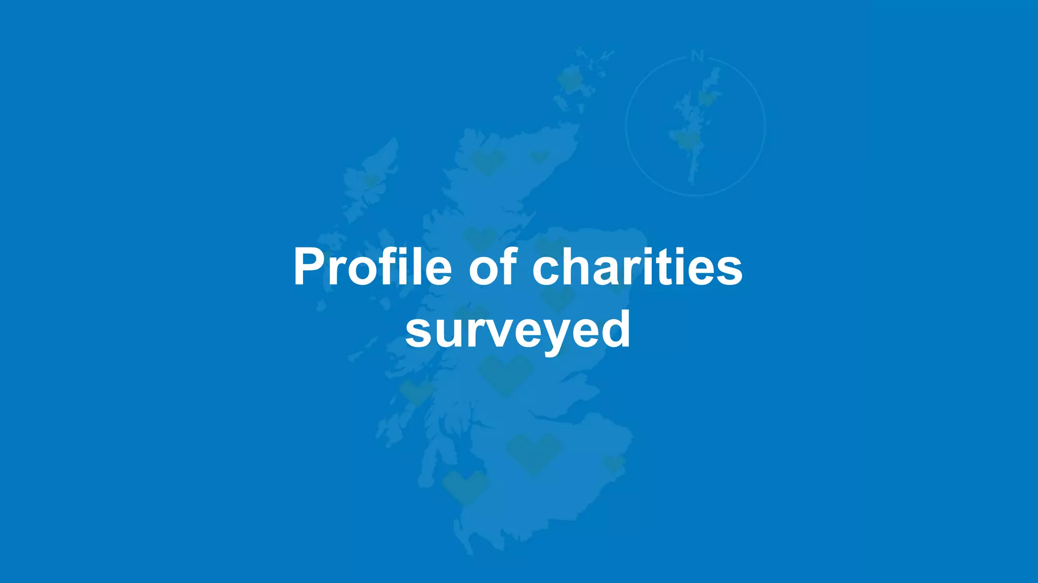 Profile of charities
surveyed
 