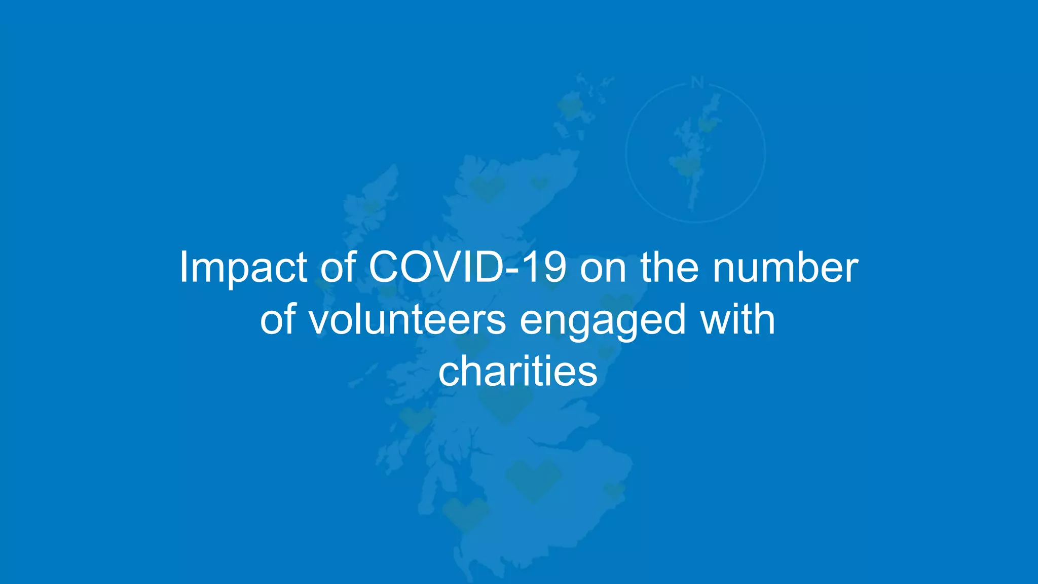 Impact of COVID-19 on the number
of volunteers engaged with
charities
 
