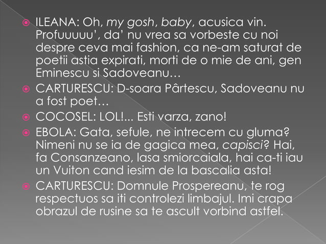 O scrisoare pierduta | PPTX