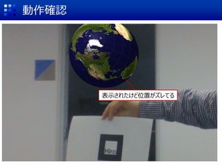 動作確認
表示されたけど位置がズレてる
 