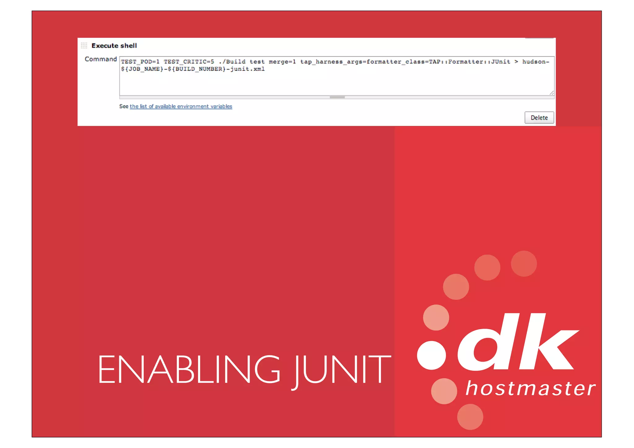ENABLING JUNIT
 