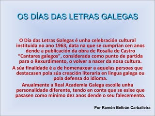 Os días das letras galegas