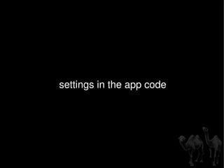 settings in the app code 