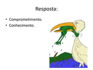 Resposta:
• Comprometimento.
• Conhecimento.
 