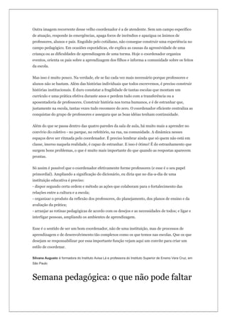 Os desafios do coordenador pedagógico