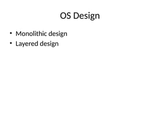 Operating System Design and Resource Management Concepts | PPTX