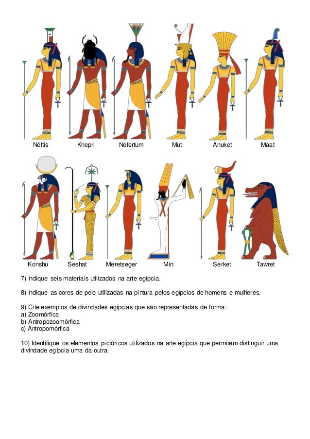 Os deuses egípcios Os deuses egípcios