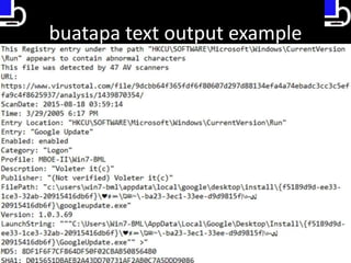 buatapa text output example
BriMor Labs - 2015
 