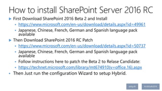 SharePoint 2016 The Future is Hybrid, what you need to know about it