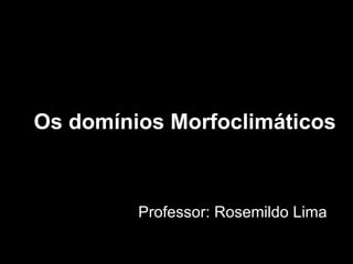 Os domínios Morfoclimáticos Professor: Rosemildo Lima 