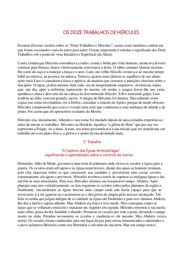 Resumo Do Livro Os Doze Trabalhos De Hercules Trabalhador Esforçado Resumo Do Livro Os Doze Trabalhos De Hercules Trabalhador Esforçado