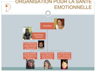 ORGANISATION POUR LA SANTÉ
EMOTIONNELLE
 