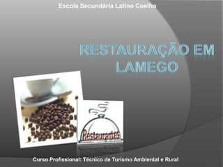 Escola Secundária Latino Coelho Restauração em Lamego Curso Profissional: Técnico de Turismo Ambiental e Rural 