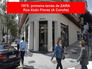 1975: primeira tenda de ZARA
Rúa Xoán Florez (A Coruña)
 