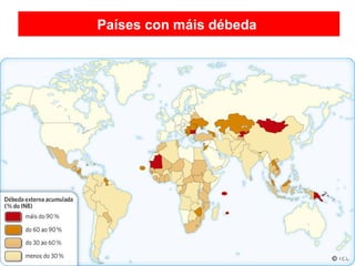 Países con máis débeda
 