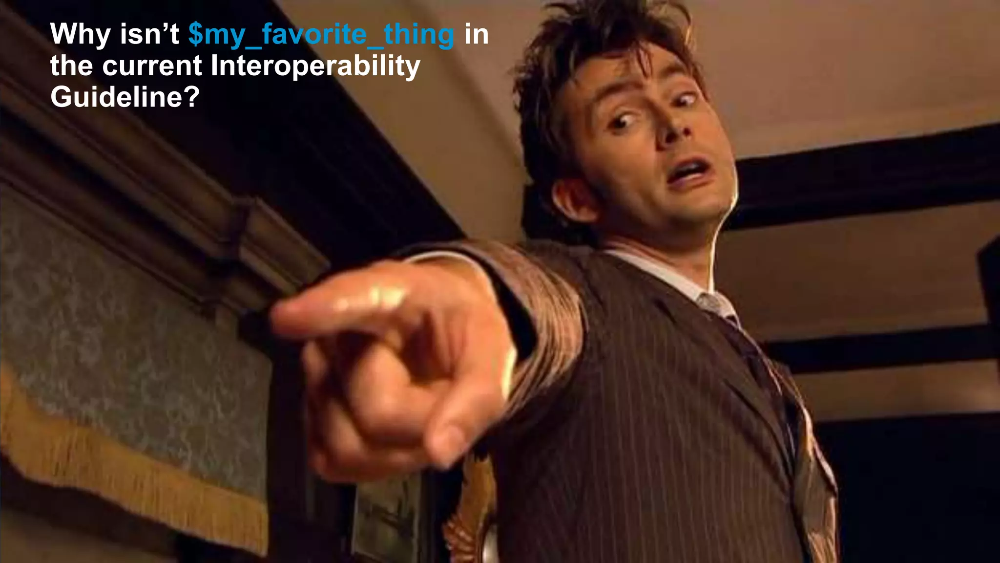 26
Say more to me about these tests….
• Must be under TC governance
• All tests today are in Tempest (per the TC’s request)
• Must work on all releases covered by a Guideline
• Typically run via the RefStack wrapper which reports results to
refstack.openstack.org and shows which Guidelines you meet
Details:
http://openstack.org/interop
http://refstack.openstack.org
 