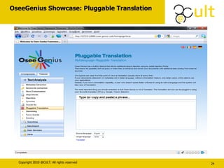 OseeGenius Showcase: Pluggable Translation 