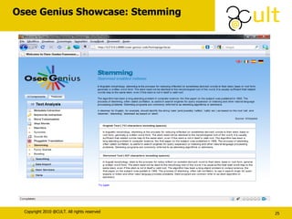 Osee Genius Showcase: Stemming 