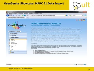 OseeGenius Showcase: MARC 21 Data Import  