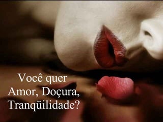 Você quer  Amor, Doçura, Tranqüilidade? 