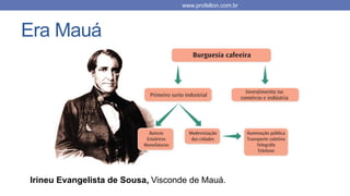 Era Mauá
www.profelton.com.br
Irineu Evangelista de Sousa, Visconde de Mauá.
 