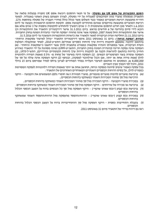 חברה בבעלות מלאה של ) UK עם נסטלה: על פי תנאי ההסכם רוכשת אסם UK הסכם התקשרות של אסם 
התאגיד) מנסטלה מוצרי מזון המיובאים לאנגליה על ידי נסטלה, לצורך הפצתם בשוק האתני באנגליה. למועד 
. הדו"ח מתבצעת רכישת המוצרים כאמור כנגד תשלום אשר ככלל כולל מחירי העברה של נסטלה בתוספת 12% 
רכישת המוצרים מתבצעת בהיקפים שאינם מהותיים לקבוצת אסם. תקופת ההסכם הראשונית נקבעה עד ליום 
1.6.2013 ולאחר מכן חודש ההסכם אוטומטית ל- 3 שנים וימשיך להתחדש לתקופות נוספות של 3 שנים אלא אם 
הובא לידי סיום בהודעה של 6 חודשים מראש. ביום 31.3.2011 אישר דירקטוריון התאגיד את ההתקשרות וכן 
אישר את ההתקשרות החל משנת 2007 , כעסקה אשר אינה מהווה "עסקה חריגה" כהגדרת המונח בחוק החברות. 
. ביום 21.11.2013 החליטה ועדת הביקורת לאשר ולאשרר את כדאיות ההתקשרות והמשכה עד ליום 31.5.2016 
הגדרת "עסקה זניחה": ביום 31 באוגוסט 2011 אימץ דירקטוריון התאגיד "נוהל לאישור עסקאות זניחות" 
בהתאם לתקנה 41 (א)( 6) לתקנות ניירות ערך (דוחות כספיים שנתיים) התש"ע 2010- , לאחר שנתקבלה המלצת 
וועדת הביקורת, אשר במסגרתו הוגדרו עסקאות כמפורט בתמצית להלן אשר ייחשבו כ"עסקאות זניחות": (א) 
העסקה אינה עסקה חריגה (כהגדרת המונח בחוק החברות, התשנ"ט 1999- ) ואינה מסווגת על ידי התאגיד כאירוע 
החייב בדיווח בהתאם להוראות תקנה 36 לתקנות ניירות ערך (דוחות תקופתיים ומיידיים), התש"ל 1970- ; (ב) 
העסקה עומדת בשני הפרמטרים הבאים: ( 1) העסקה הינה בשיעור של פחות מ- 0.5% מאמת המידה רלוונטית 
להלן (אמת מידה אחת או יותר, אם וככל שרלוונטי לעסקה); ובנוסף ( 2) היקף העסקה אינה עולה על סך של 
8,000,000 ₪, כשסכום זה מותאם לשיעור העלייה במדד המחירים לצרכן ביחס למדד שפורסם ביום 15 ביולי 
2011 , והכל לפי הנמוך מבין השניים. 
בכל עסקה כאמור שיבחן סיווגה כעסקה זניחה, תחושב אחת או יותר מאמות המידה רלוונטיות לעסקה המסוימת 
כמפורט להלן, על בסיס הדוחות הכספיים השנתיים המאוחדים האחרונים של התאגיד: 
(א) ברכישת מוצרים (לרבות מוצרים מוגמרים, מוצרי תפזורת ו/או חומרי גלם) המשמשים את הקבוצה – היקף 
הרכישה מול סך מחזור המכירות השנתי כמשתקף בדוחות הכספיים; 
(ב) במכירת מוצרי הקבוצה – היקף המכירה מול סך מחזור המכירות השנתי כמשתקף בדוחות הכספיים; 
(ג) ברכישה או מכירה של שירותים – היקף העסקה מול סך מחזור המכירות השנתי כמשתקף בדוחות הכספיים. 
(ד) ברכישת נכס קבוע ("נכס שאינו שוטף") – היקף העסקה מול סך כל הנכסים בדוח על המצב הכספי הכלול 
12 
בדוחות הכספיים 
(ה) במכירת נכס קבוע ("נכס שאינו שוטף") – הרווח/ההפסד מהעסקה מול הרווח/ההפסד השנתי שמשתקף 
בדוחות הכספיים. 
(ו) בקבלת התחייבות כספית - היקף העסקה מול סך ההתחייבויות בדוח על המצב הכספי הכלול בדוחות 
הכספיים. 
. ראו גם דיווח מיידי של התאגיד מיום 31 באוגוסט 2011 
 