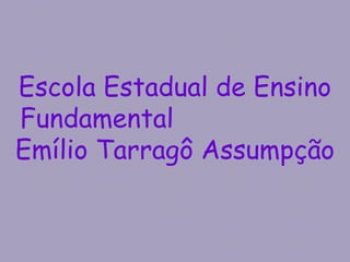 Escola Estadual de Ensino Fundamental  Emílio Tarragô Assumpção 