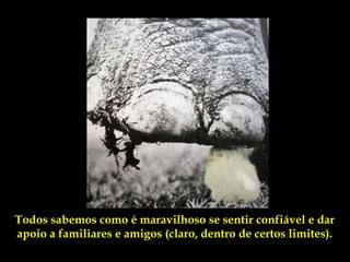 Todos sabemos como é maravilhoso se sentir confiável e dar
apoio a familiares e amigos (claro, dentro de certos limites).
 