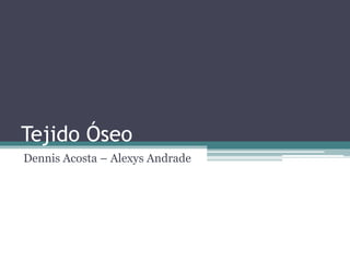 Tejido Óseo
Dennis Acosta – Alexys Andrade
 