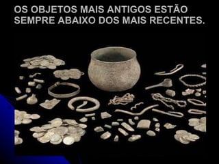 OS OBJETOS MAIS ANTIGOS ESTÃO SEMPRE ABAIXO DOS MAIS RECENTES. 