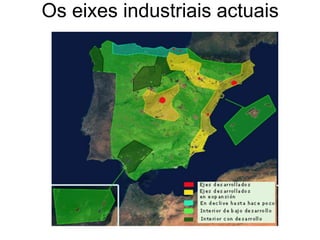 Os eixes industriais actuais
 