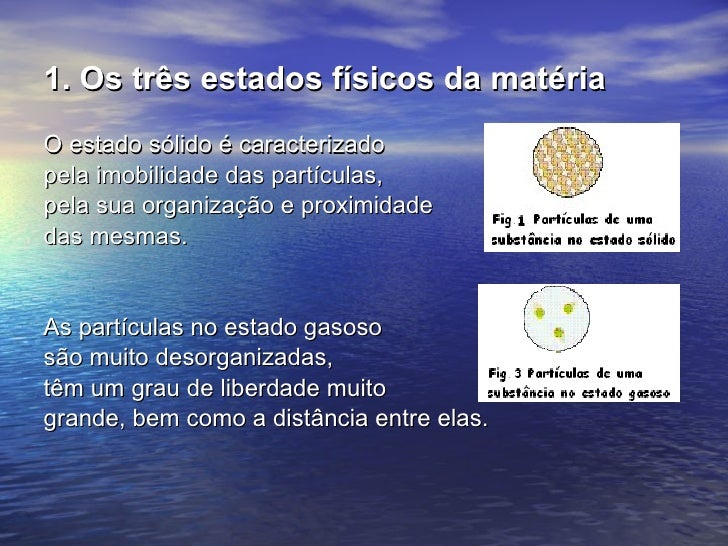 Qual O Fator Determinante Dos Três Estados Físicos Da Matéria